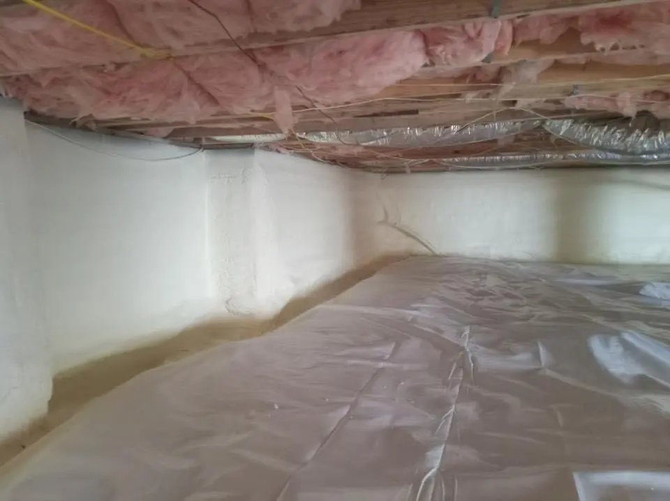 Crawl space encapsulation with closed-cell spray foam for Attic Insulation in Coachella