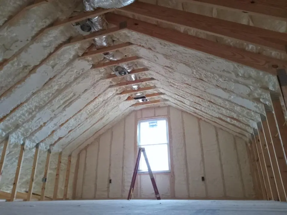 Spray foam roofing application for Crawl Space Insulation project in Coachella